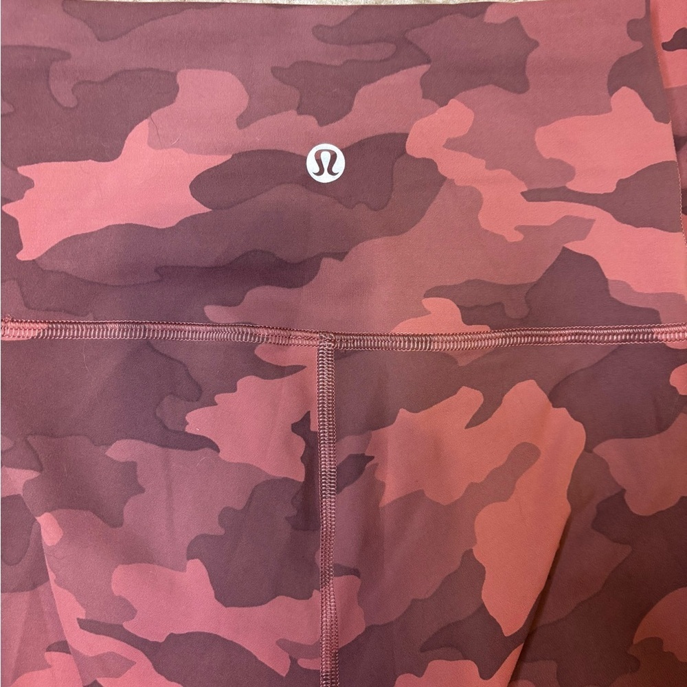 Lululemon Align Leggings - Pink and Brown Camo - Size 0